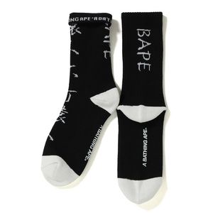 BAPE Kanji Logo Socks Black : FW18 *BRAND NEW*